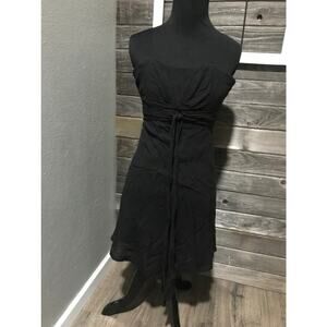 White House Black Market strapless black cocktail dress women's size 2